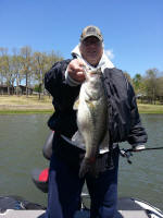 Dwayne Hicks - Lake Fork 4/8/14 fishing with guide JW Peterson