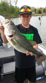 Bass caught while bass fishing with Pro Guide Eddie Garrett