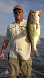 Brett Hester caught this Augaust lunker fishing with Pro Guide John Tanner
