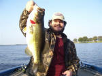 Lee Hyatt with his biggest bass ever caught on 11/3. Fishing with Pro Guide John Tanner