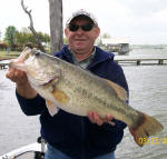  Pro Guide Stan Fadrowski caught this Lake Fork bass March 23. The Fish weighed 9.68 lbs. caught on a Christmas Tree, Waveworm Tiki Stick. 