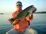 JW Peterson with a 9.2 lb bass caught on 6/25/09