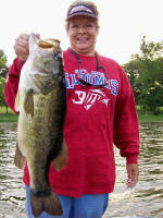 A nice trophy bass caught while fishing with Pro Guide Marc Mitchell