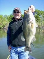 A nice trophy bass caught while fishing with Pro Guide Marc Mitchell