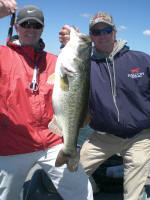  Scott Sealy and Greg Wilkinson bass weighed 10.1 and was caught on 5-16-11 fishing with Pro Guide JW Peterson