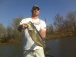 Chris Sinkey with a long, skinny 7lber.