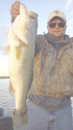 Nathan Daily Robinson with a Lake Fork bass caught while fishing with Pro Guide John Tanner