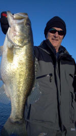 Mel Shook with a Feb. hog, caught while fishing with Pro Guide John Tanner