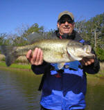 Bass caught while fishing with Pro Guide John Morris...This client was a "happy camper