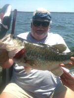 Bass caught fishing with Pro Guide Eddie Garrett