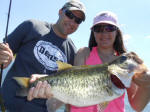 July deep water Bass caught fishing with  Pro Guide David Vance.