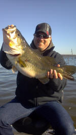 Tal with a 8 pounder on Jan 20 with guide John Tanner 