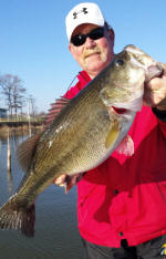 Bass caught while bass fishing with Pro Guide Eddie Garrett