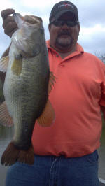 Scoot McDowell with an April hog with Lake Fork guide John Tanner