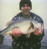 Eric Daniel with his first cast caught this Lake Fork lunker.