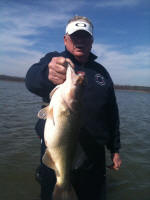 this 7 pounder caught today on lake fork by Ron jones from Lindale while fishing with Pro Guide Gary Johnson