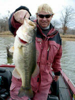 Lake Fork Pro Guide Gary Johnson with a Lake Fork trophy bass