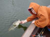 Matthew Lane and son caught an 8 lb. and 5 minutes caught a 10 lb. 