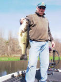 Scott Tarwater with a nice Lake Fork bass he caught on a Fluke