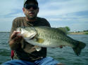 Hugo Ascanio with a 9lb 12 oz Bass caught on 6/6/09