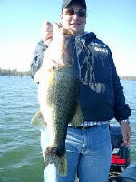 Jace Pollard with a nice looking Lake Fork trophy bass caught with Pro Guide J.W. Peterson