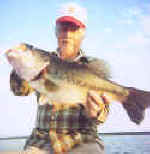 Bob Greenwood with a 8.75 bass caught while fishing with John Tanner