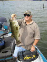 Ray Willaimson with a nice Lake Fork bass caught while fishing with Pro Guide Marc Mitchell.