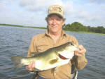 James Rhoades, with his Lake Fork bass caught while fishing with Pro Guide Marc Mitchell