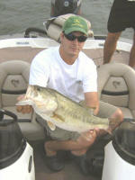 Mark Kelly of MS with a nice Lake Fork bass caught while fishing with Pro Guide Marc Mitchell.