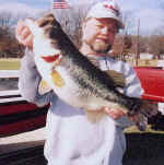 Lake Fork Guide Tony Clark displays a double digit February bass. 