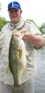 Fishing with Pro Guide Tom Redington, Dean caught this 7 pound bass on Lake Fork Magic Shad