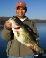 James from Virginia with an 8 lb’er, caught on a lipless crankbait while fishing with Lake Fork Pro Guide Tom Redington