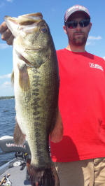 Bass caught fishing with Eddie Garrett