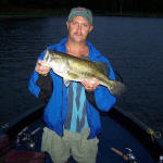 Eddie Gandy and his son from South Arkansas, fished Lake Fork last weekend 7-8-06. Yes, the big one did get away...but they enjoyed the time they spend together fishing and will be back next month to try again.