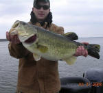 Jordan Kinder of West Plains, Mo. with a bass weighing 11.4 lbs.