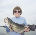 Frank Sprich from St. Louis, Mo. with a 9 lb. Lake Fork bass caught while fishing with Lake Fork Pro Guide Rick Collis