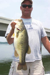 Steve Rutherford with a 7.5 Lake Fork bass.