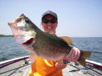 Mrs. Farcel from Minnesota with a 7 1/2 pound hog