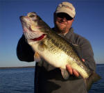 Shane Moore of Southwest Parts and Service of Dallas caught this Lake Fork bass.