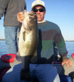 Mike Casanova from Dallas with a deep water hog, 