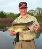 Chuck caught this nice Lake Fork bass, 7+lbs.while fishing with his Wisconsin fishing buddies