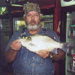 Lake Fork record yellow bass caught March 27, 2003.