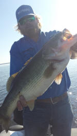 Bass caught fishing with Eddie Garrett