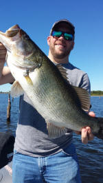 Bass caught while bass fishing with Pro Guide Eddie Garrett