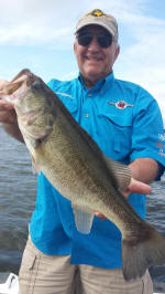 Bass caught while bass fishing with Pro Guide Eddie Garrett