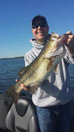 Bass caught while bass fishing with Pro Guide Eddie Garrett