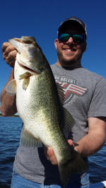 Bass caught while bass fishing with Pro Guide Eddie Garrett