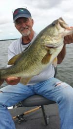 Bass caught while bass fishing with Pro Guide Eddie Garrett