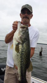 Bass caught while bass fishing with Pro Guide Eddie Garrett