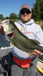 Bass caught while bass fishing with Pro Guide Eddie Garrett